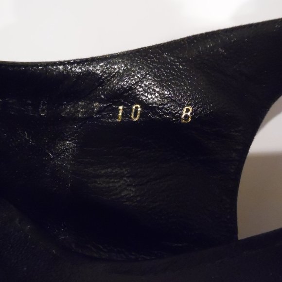 Salvatore Ferragamo Black Leather Kitten Heels Buckle Gancini Sandals Shoes - Picture 12 of 15